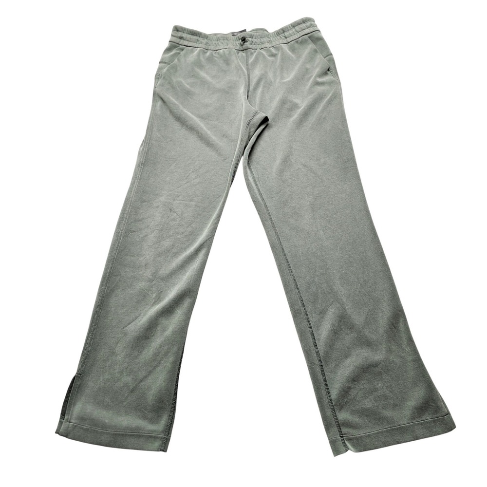 Lululemon Lounge Pants Womens 12 Sage Green Straight Leg Drawstring Stretch Soft